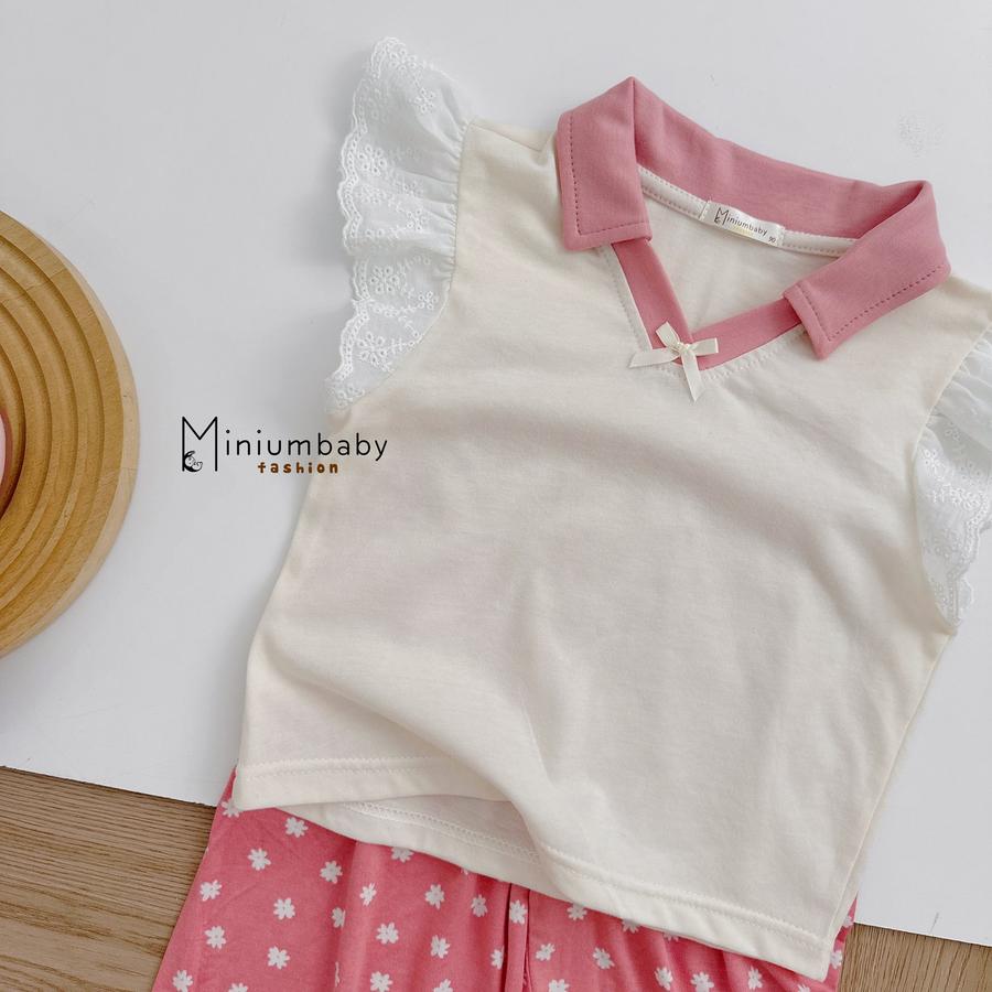 SB2352- bộ cộc cánh tiên phối cổ, tay ren