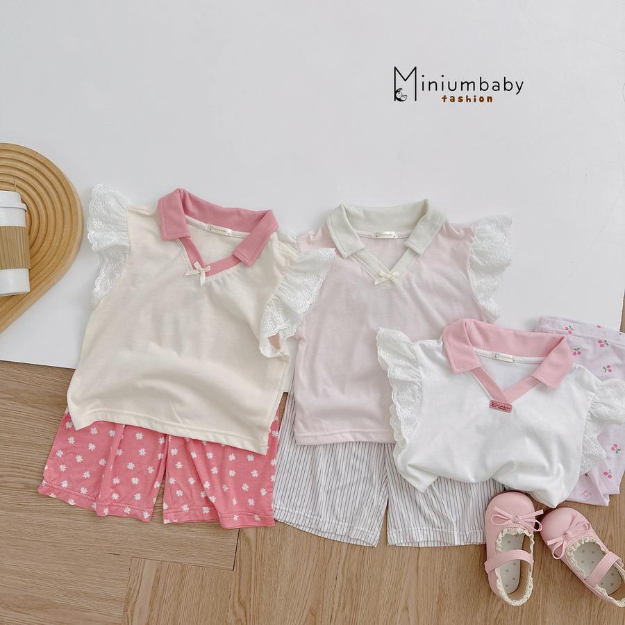 SB2352- bộ cộc cánh tiên phối cổ, tay ren