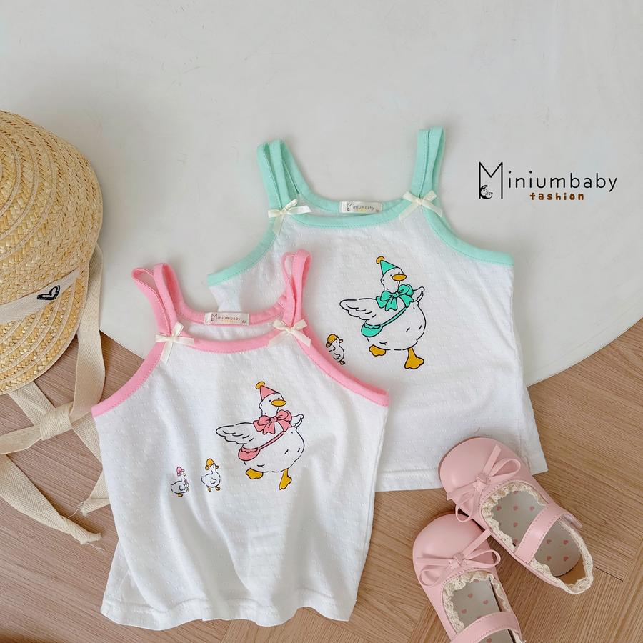 SB2359- bộ 2 dây bé gái in đàn vịt