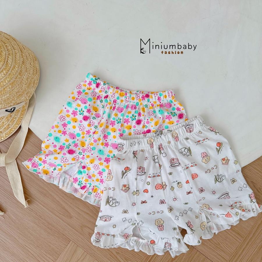 SB2359- bộ 2 dây bé gái in đàn vịt