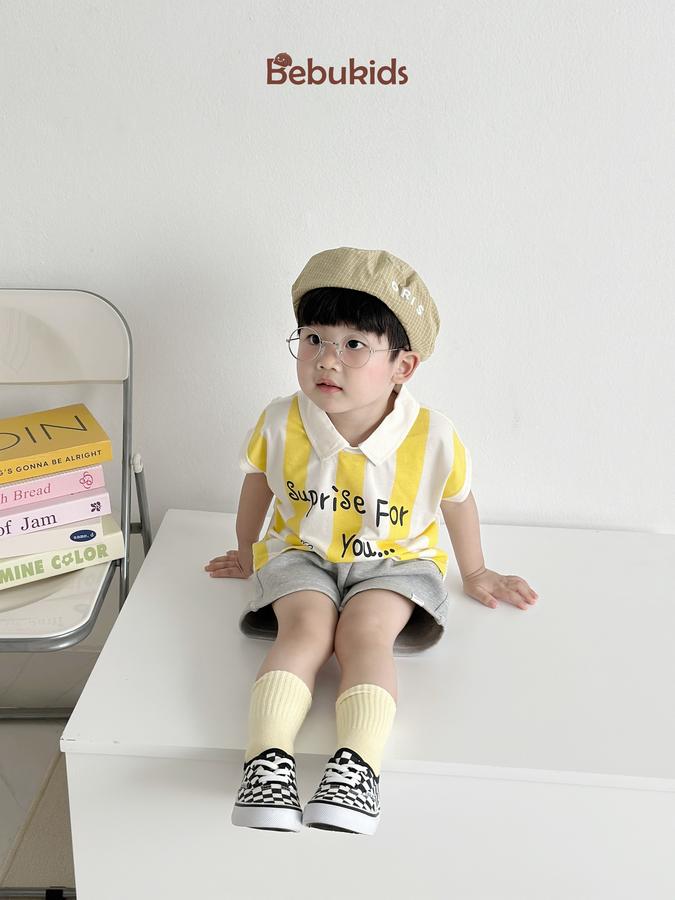 SB1978-bộ polo sát nách in chữ suprise for you