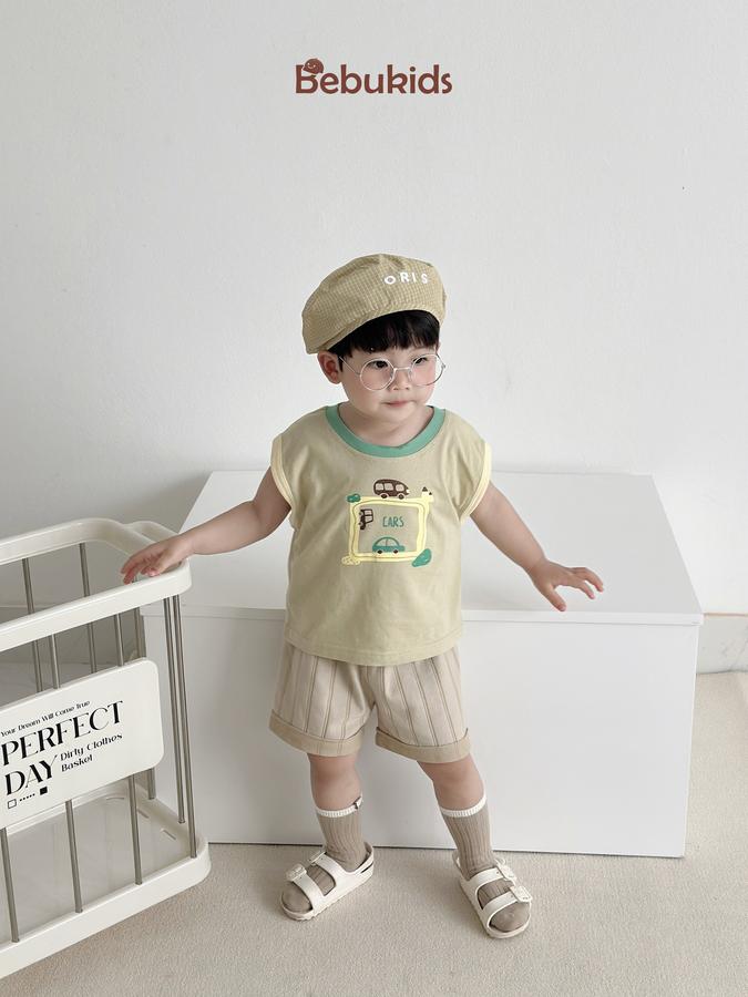 SB2333- bộ sát nách in ô vuông, ô tô