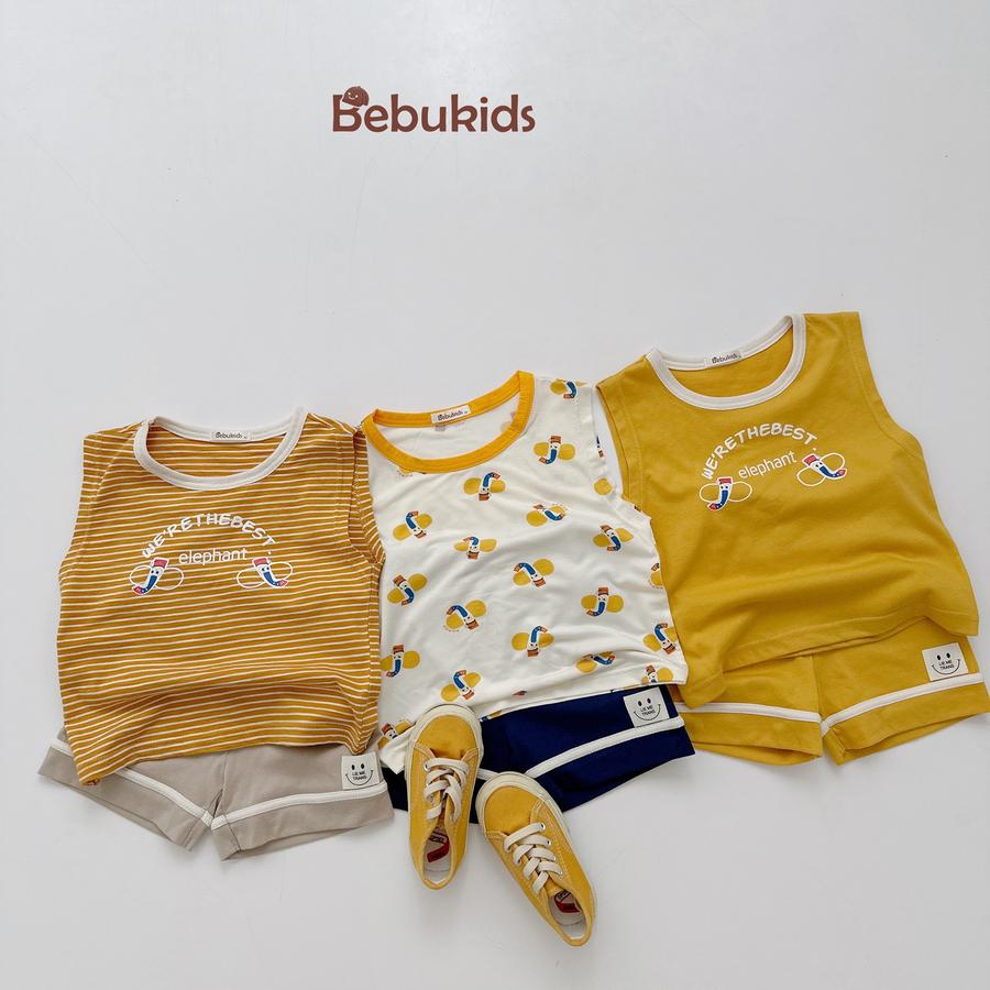 SB2328- bộ sát nách bé trai in voi