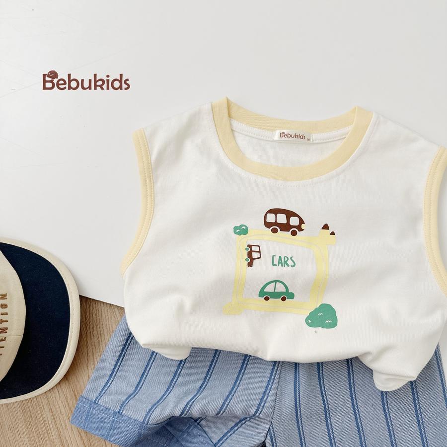 SB2333- bộ sát nách in ô vuông, ô tô