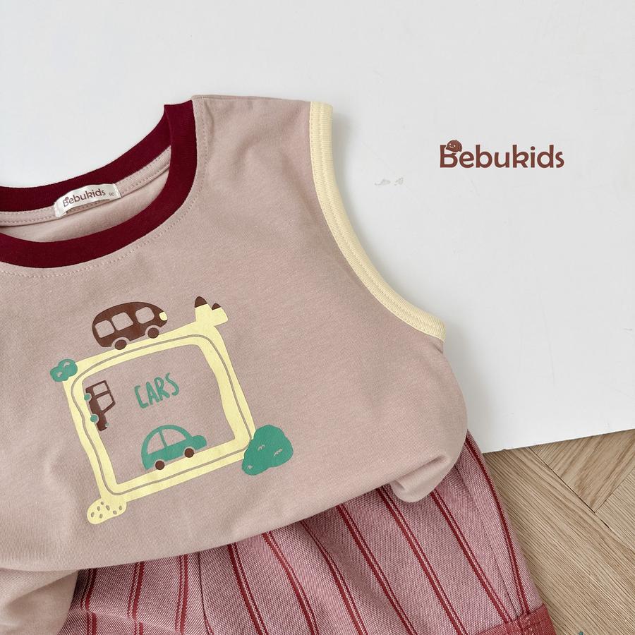 SB2333- bộ sát nách in ô vuông, ô tô