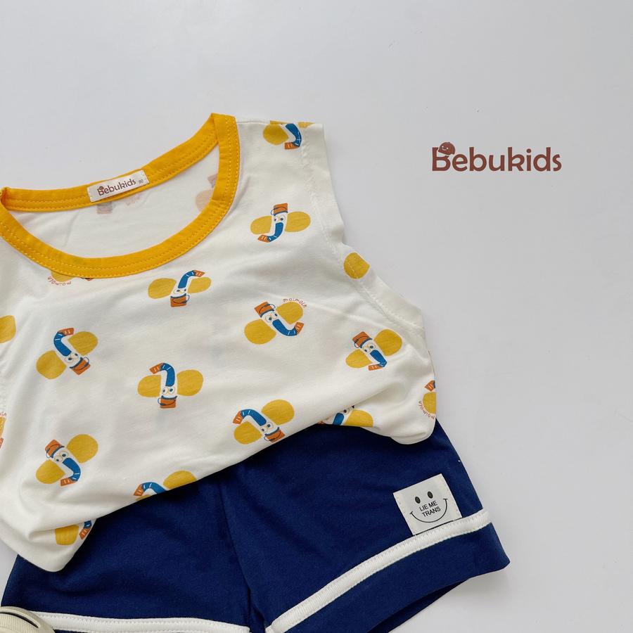 SB2328- bộ sát nách bé trai in voi