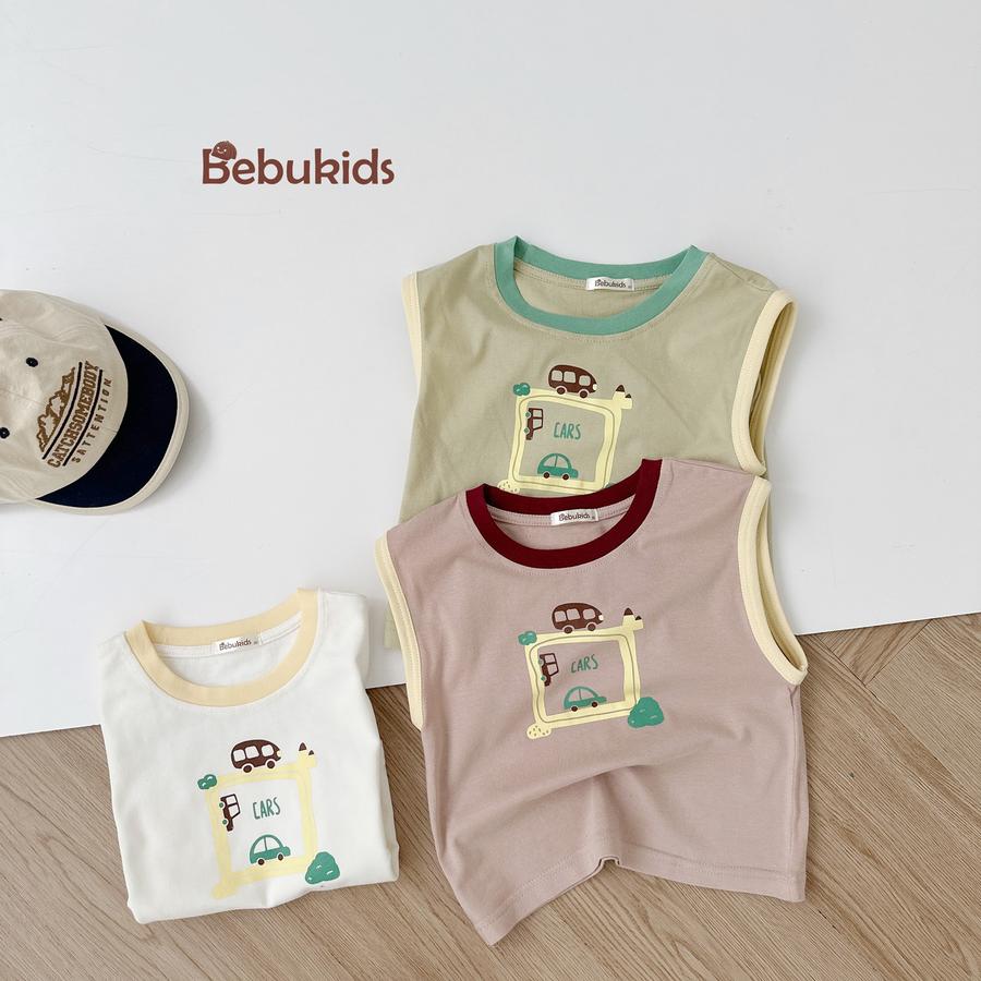 SB2333- bộ sát nách in ô vuông, ô tô