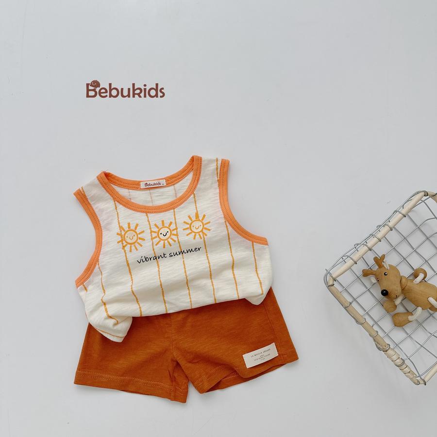 SB2327- bộ ba lỗ in mặt trời bé trai