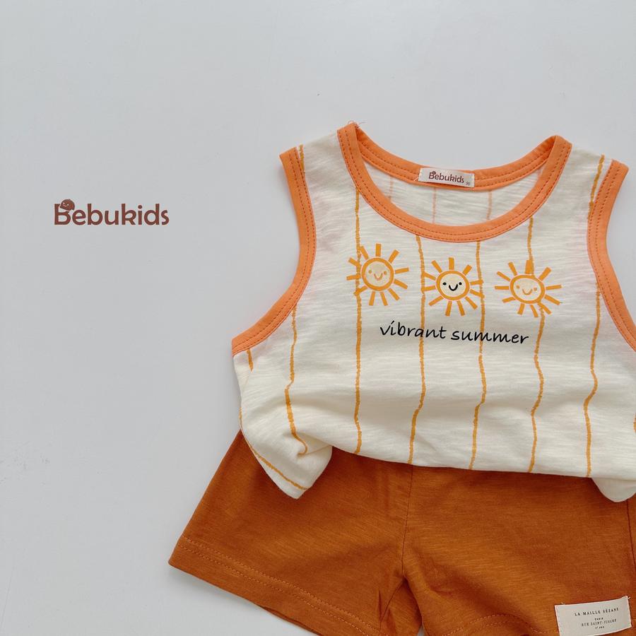 SB2327- bộ ba lỗ in mặt trời bé trai