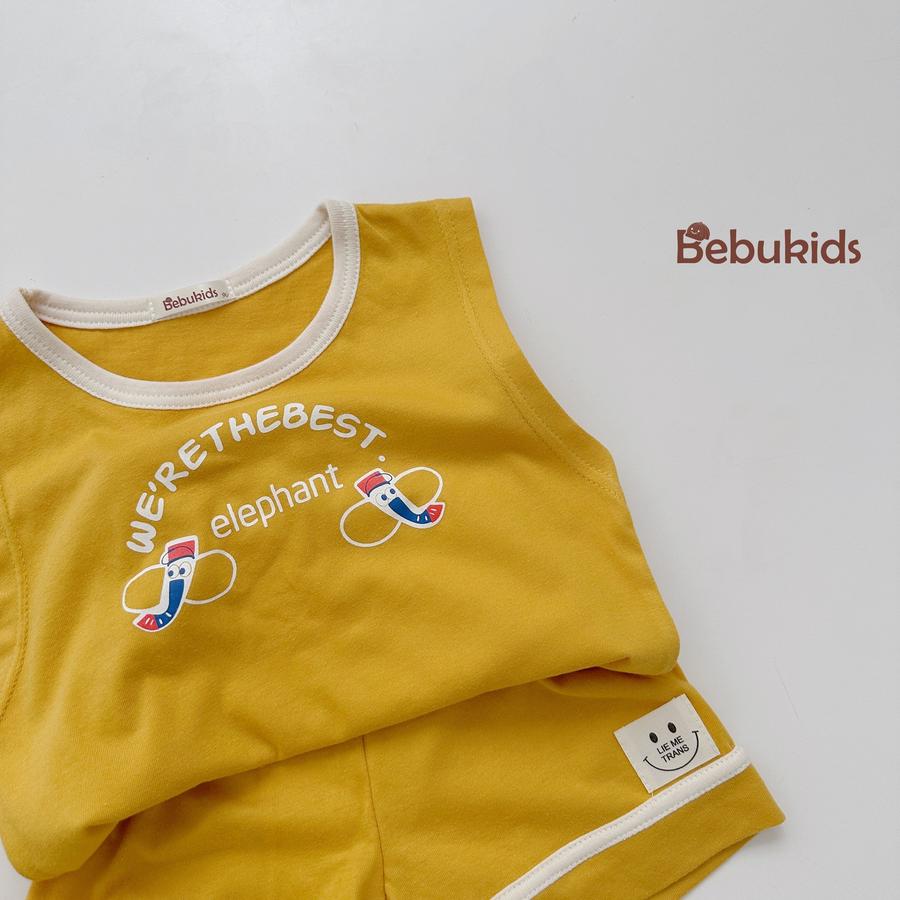 SB2328- bộ sát nách bé trai in voi