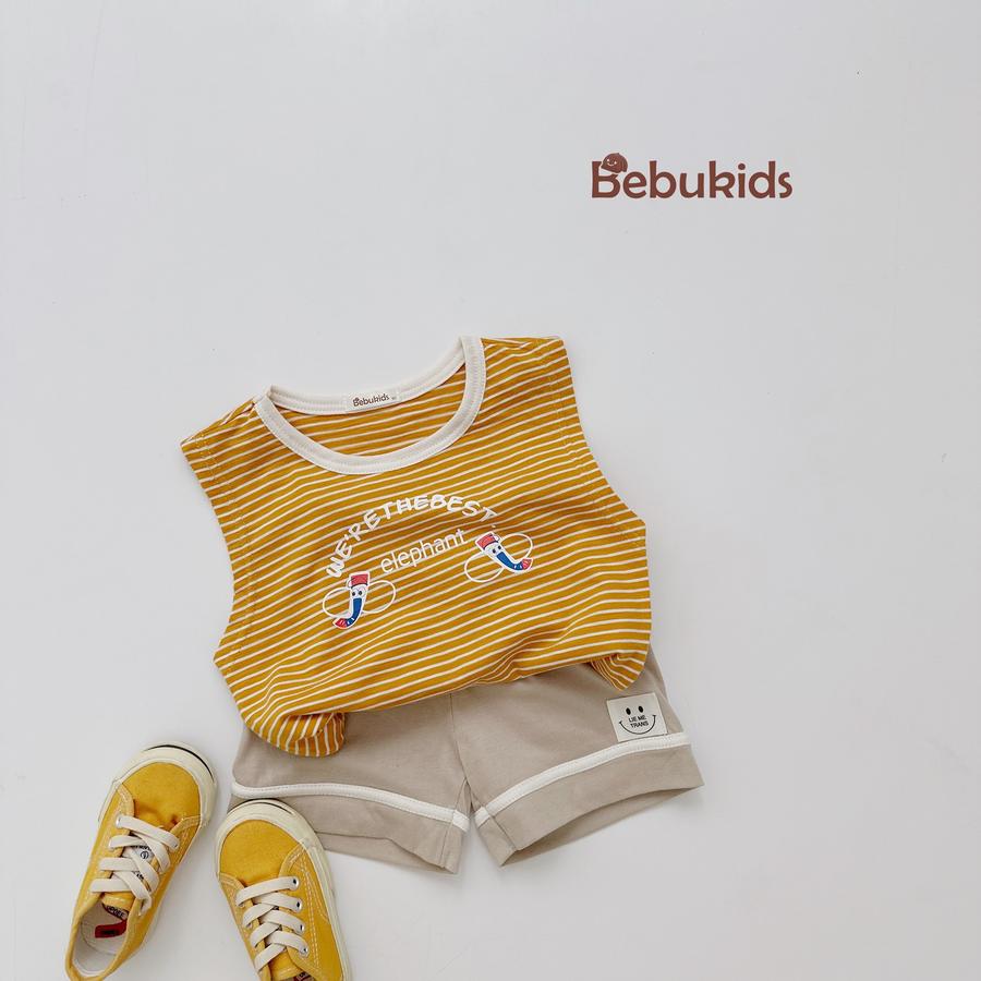 SB2328- bộ sát nách bé trai in voi