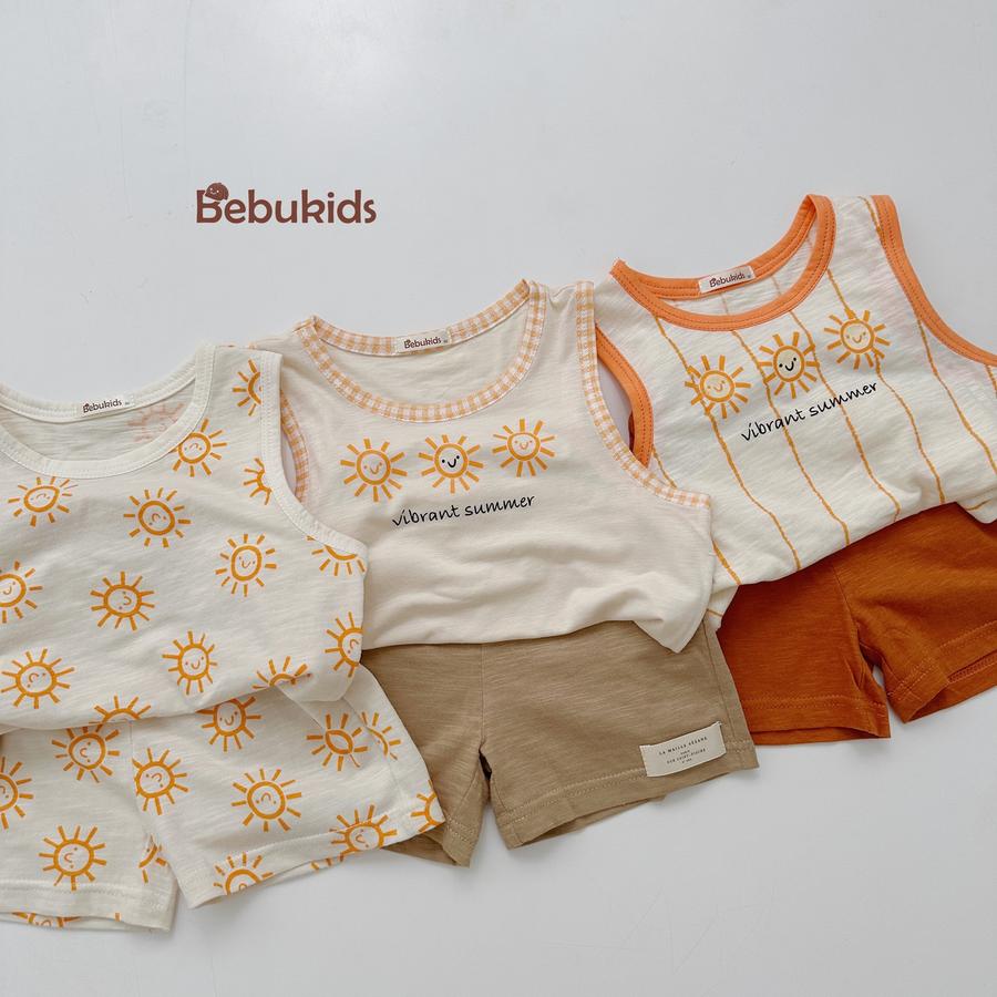 SB2327- bộ ba lỗ in mặt trời bé trai