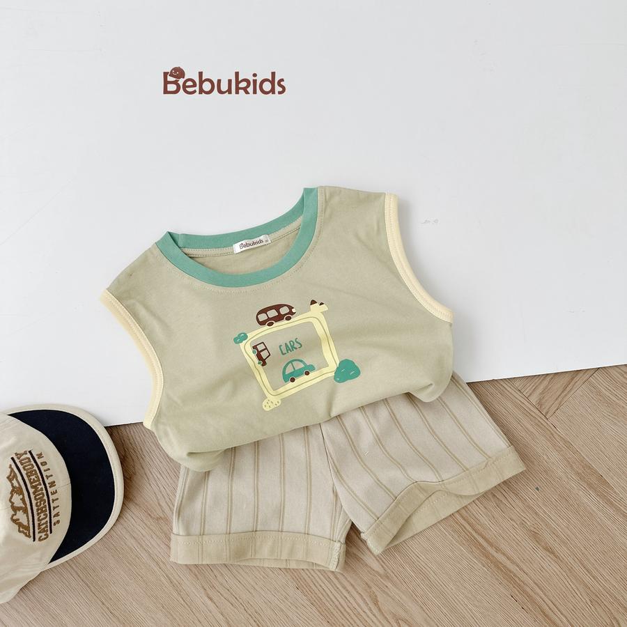 SB2333- bộ sát nách in ô vuông, ô tô