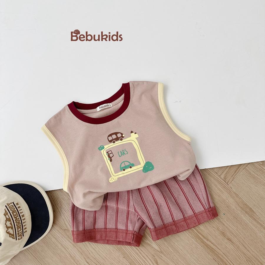 SB2333- bộ sát nách in ô vuông, ô tô