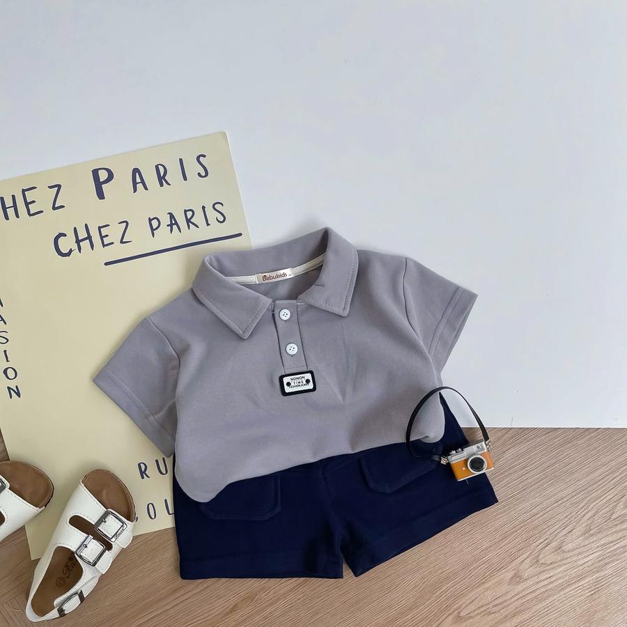 SB2386- bộ polo mix màu bé trai