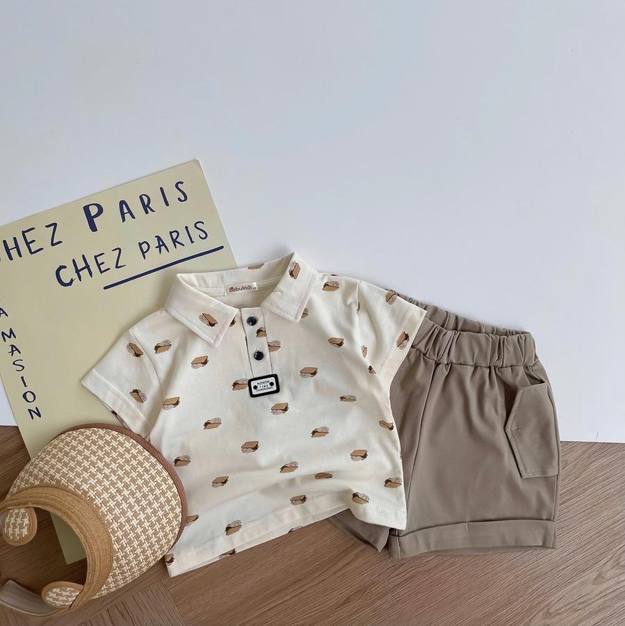 SB2386- bộ polo mix màu bé trai