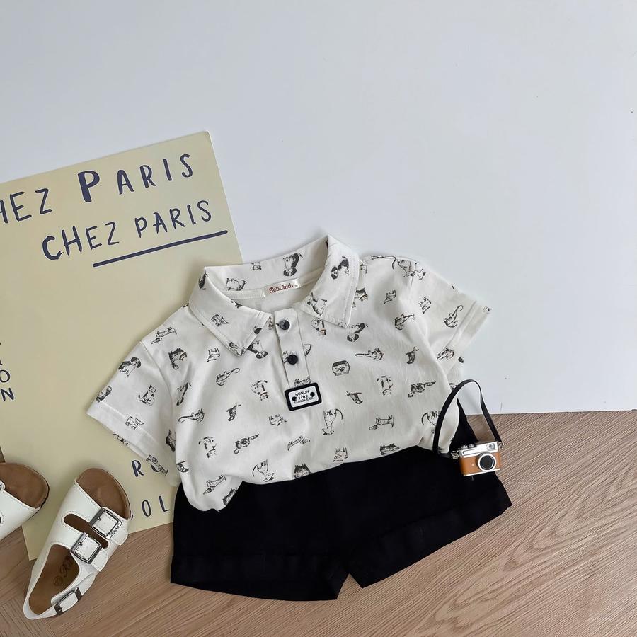 SB2386- bộ polo mix màu bé trai