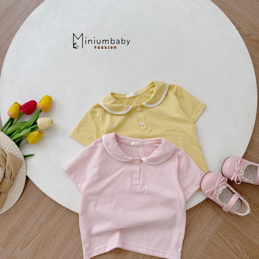 SB2105- bộc cộc cổ sen phối viền cổ, quần lửng hoa