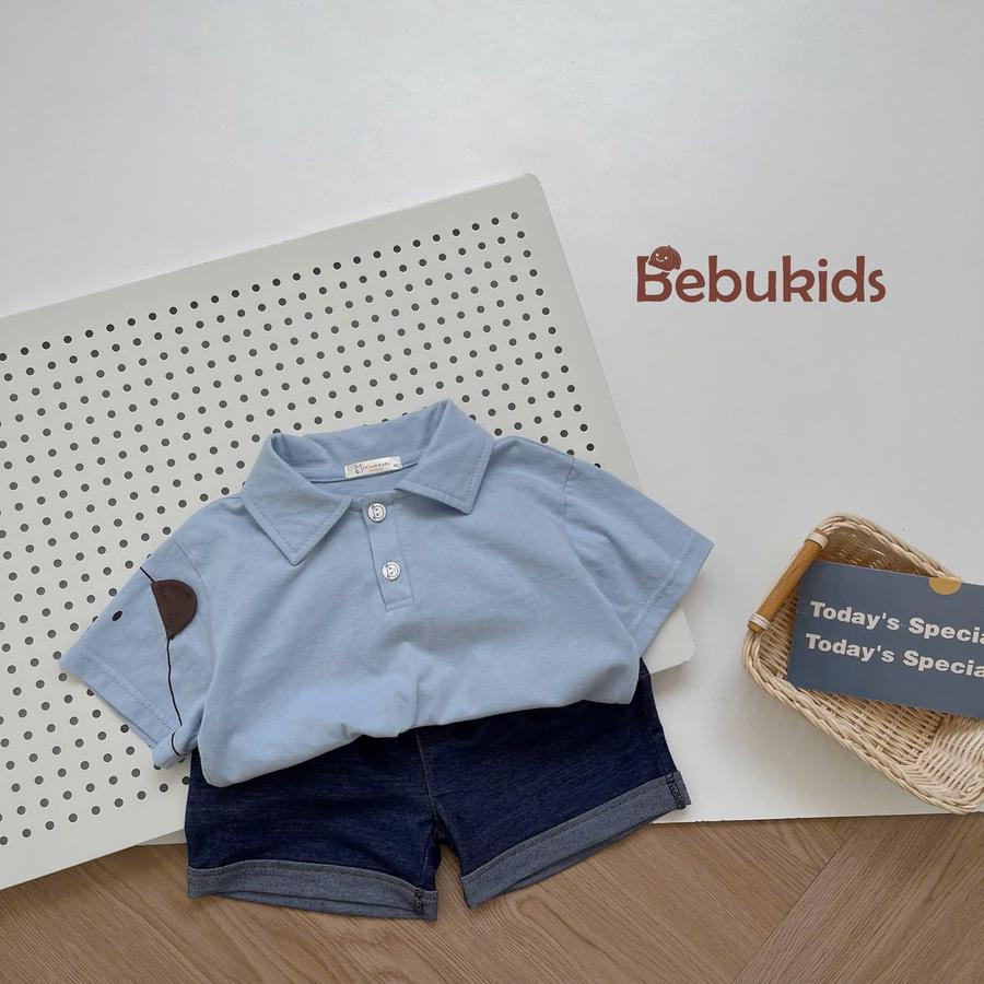 SB2400- bộ polo đính tai gấu tay