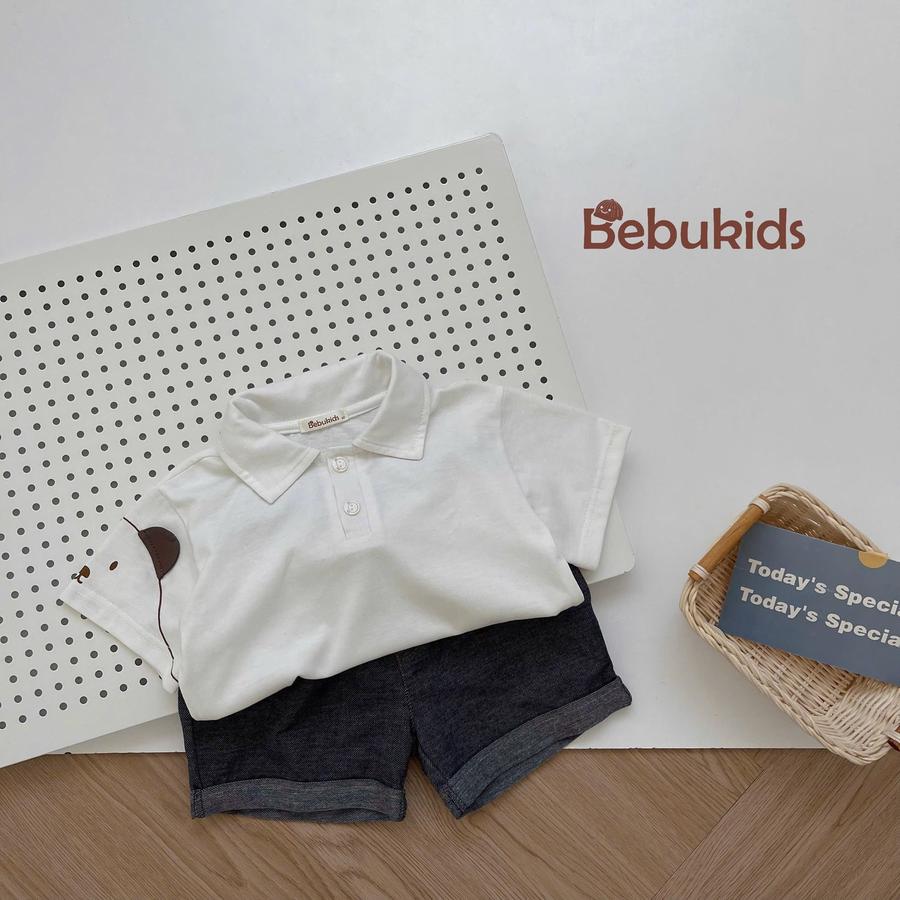 SB2400- bộ polo đính tai gấu tay