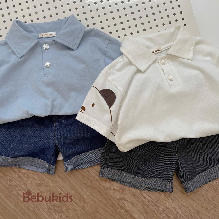 SB2400- bộ polo đính tai gấu tay