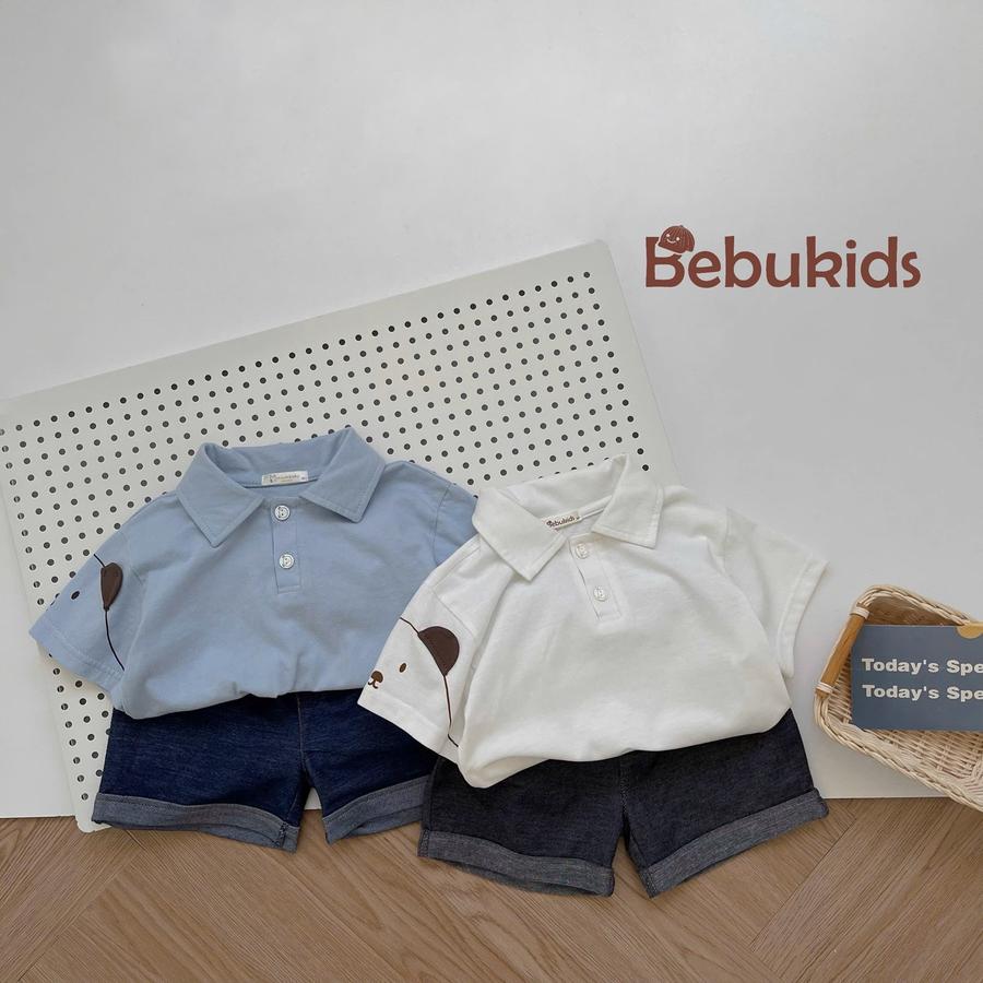 SB2400- bộ polo đính tai gấu tay