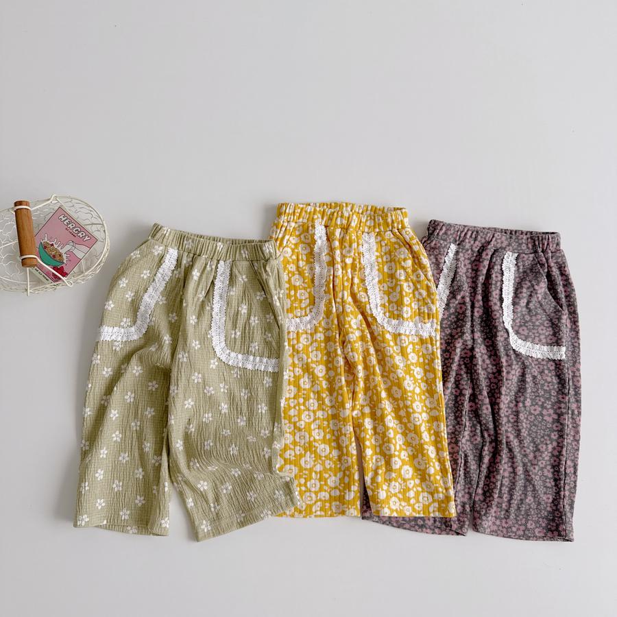 SB2394- bộ dài tay bé gái bèo nẹp, túi quần đính nơ nẹp