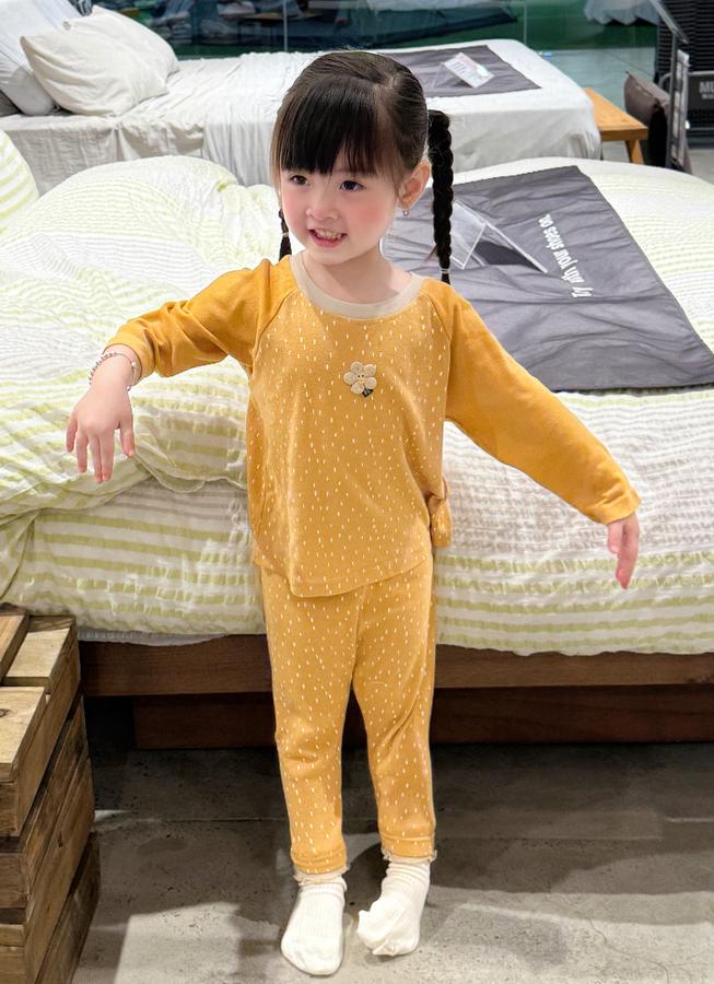 SB2411- bộ dài tay bé gái bi tim phối cổ, tay