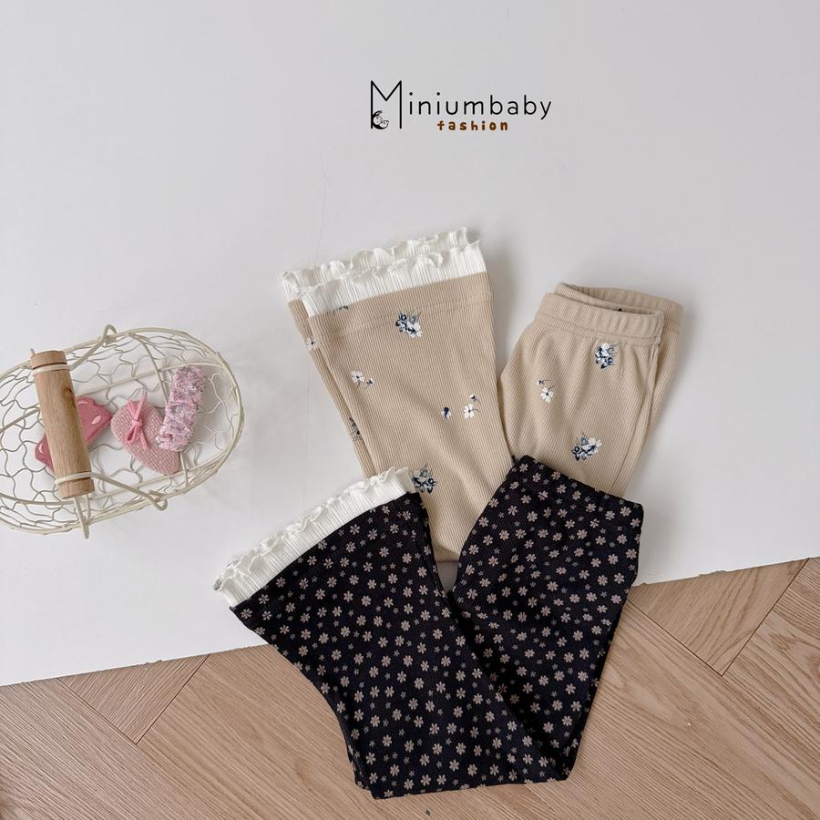 SB2413- bộ dài tay bé gái phối thân bi, quần hoa