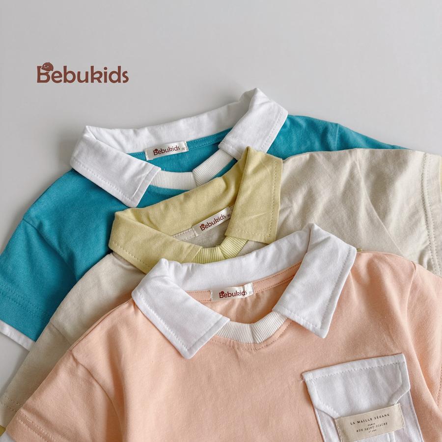 SB2229-bộ polo phối cổ, gấu tay,túi ngực