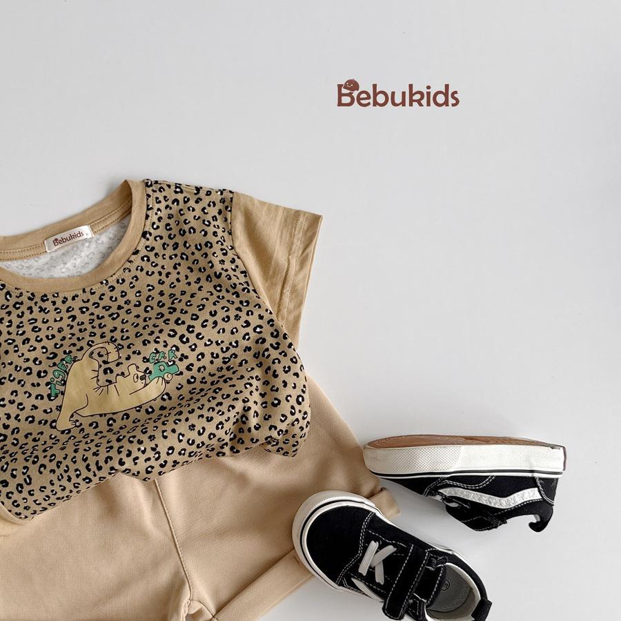 SB2294- bộ cộc tay da báo phối sườn, tay màu trơn