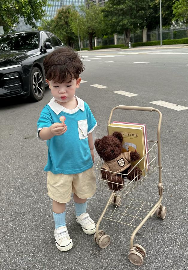 SB2229-bộ polo phối cổ, gấu tay,túi ngực