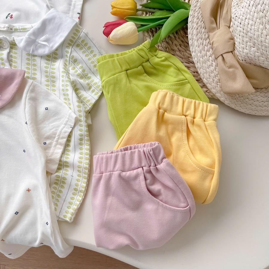 SB2441-bộ cổ sen phối cổ đính nơ cổ, quần trơn