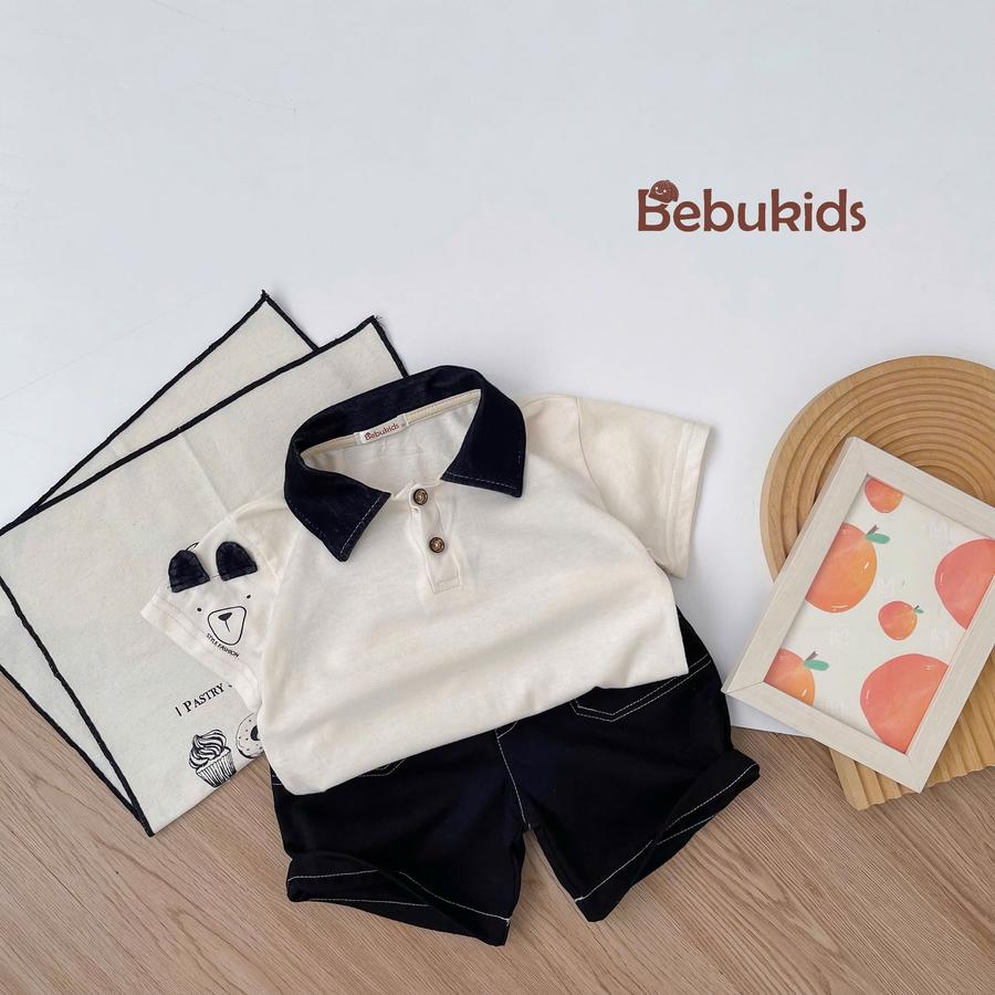 SB2386- bộ polo mix màu bé trai begautay