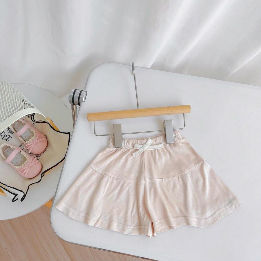 V2427- quần váy bé gái nâu