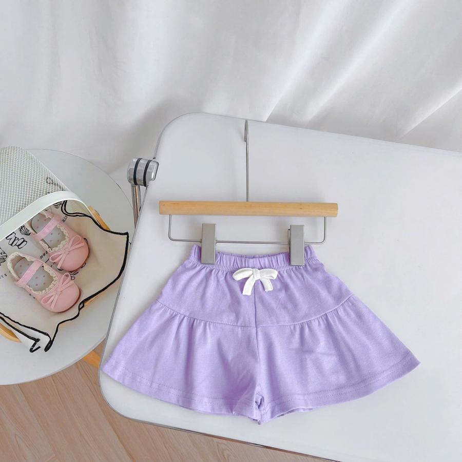 V2427- quần váy bé gái tím nhạt