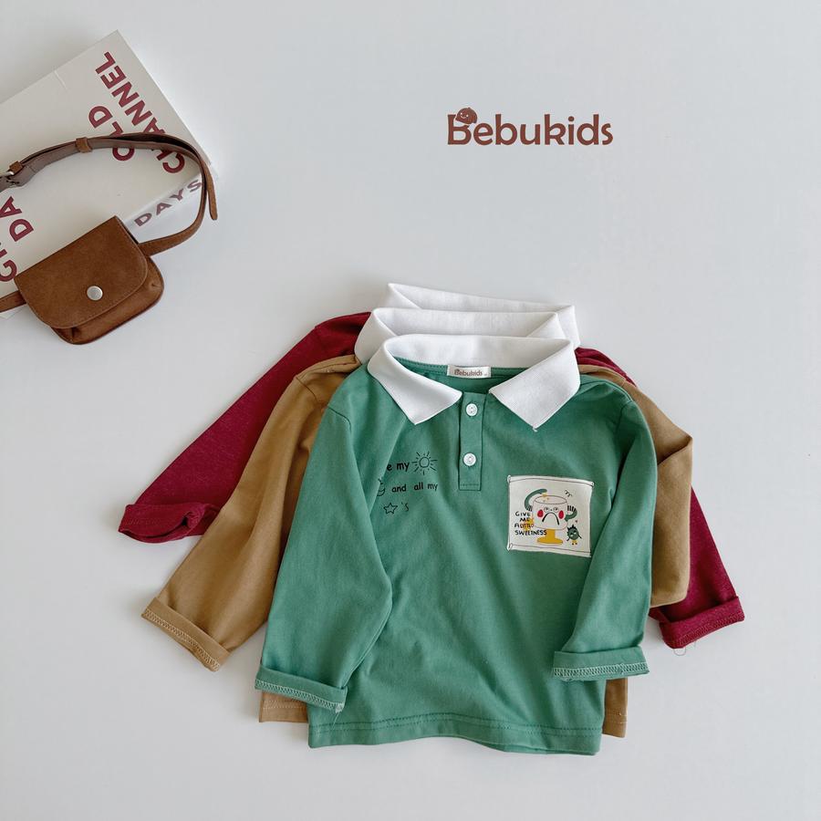 SB2398- bộ dài tay bé trai phối cổ, logo ngực in ly, in chữ you are my