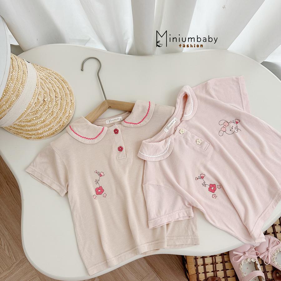 SB2444- bộ cổ sen phối ren in thỏ, hoa quần đùi