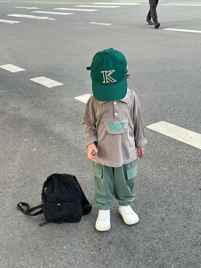 SB2385- bộ cộc có cổ dài tay in niceday dưới nẹp