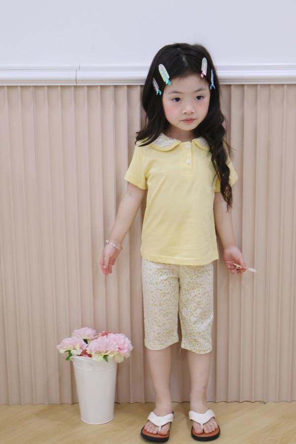 SB2378- bộ cổ sen quần dài phối cổ quần hoa