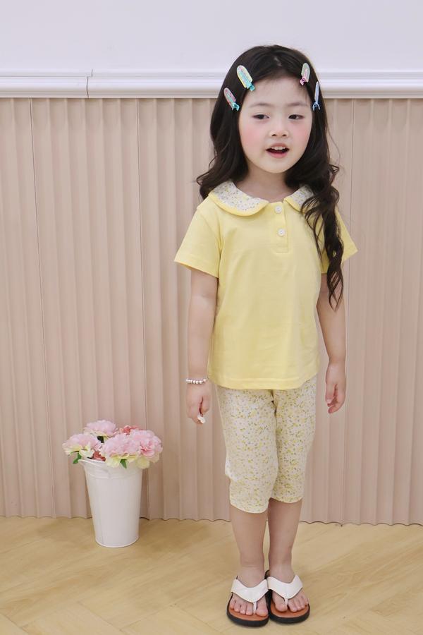 SB2378- bộ cổ sen quần dài phối cổ quần hoa