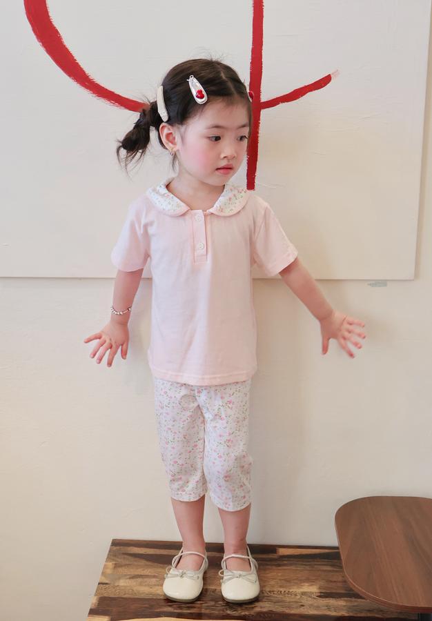 SB2378- bộ cổ sen quần dài phối cổ quần hoa