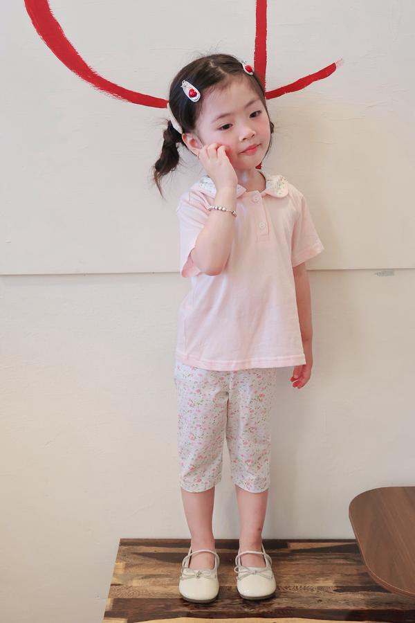 SB2378- bộ cổ sen quần dài phối cổ quần hoa