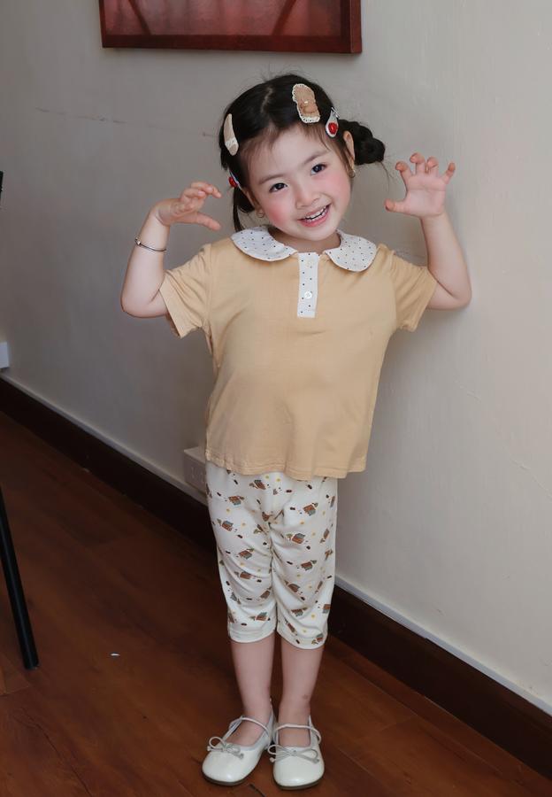 SB2392- bộ cổ sen quần dài in ngôi nhà. cổ bi