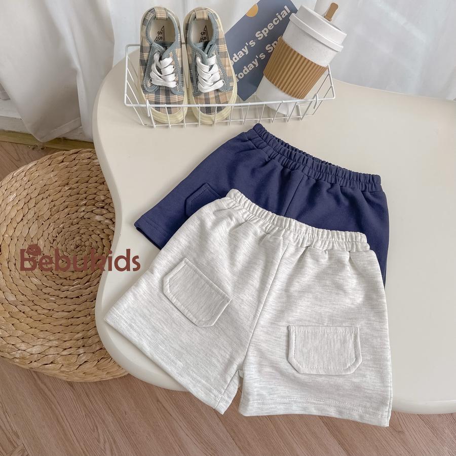 SB2334- bộ polo bé trai phối viền cổ, logo đính nẹp