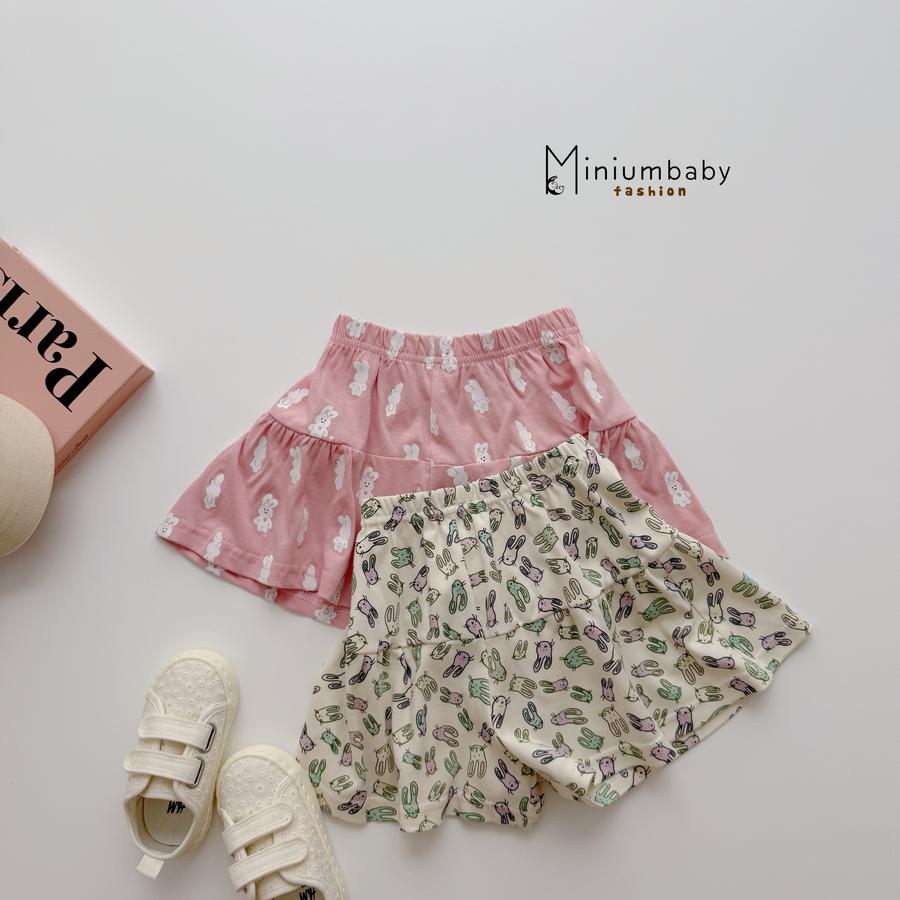 SB2442- bộ cổ sen thắt nơ in chữ hello, thỏ