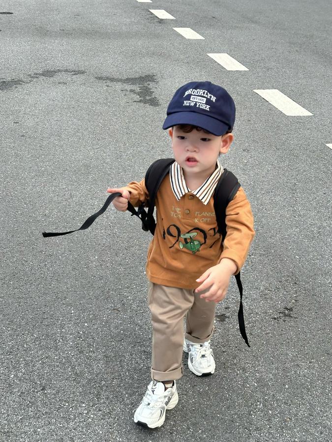 SB2040- bộ polo dài tay in 1963 cổ kẻ