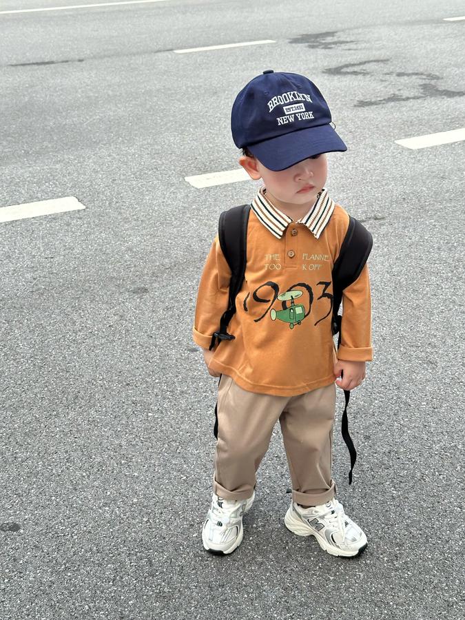 SB2040- bộ polo dài tay in 1963 cổ kẻ