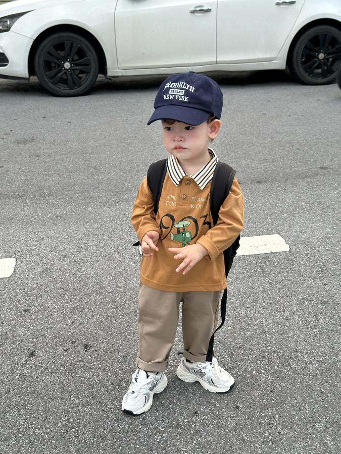 SB2040- bộ polo dài tay in 1963 cổ kẻ