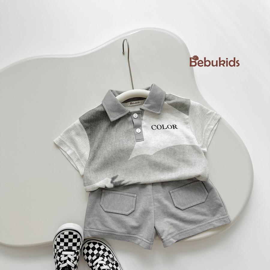 SB2246- bộ polo in seven one, good lucky ghi